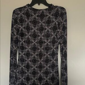 Snap Black and White Glitter Top